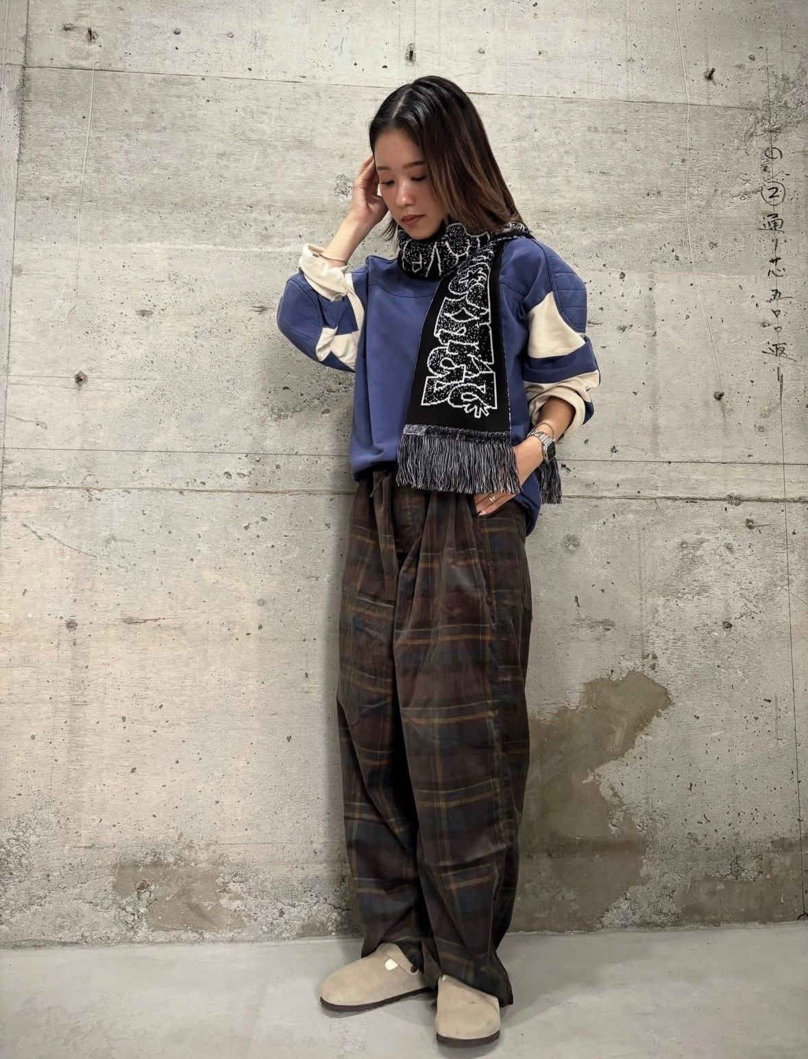 Check Easy Pants ( Brown Check ) / チャックパンツ