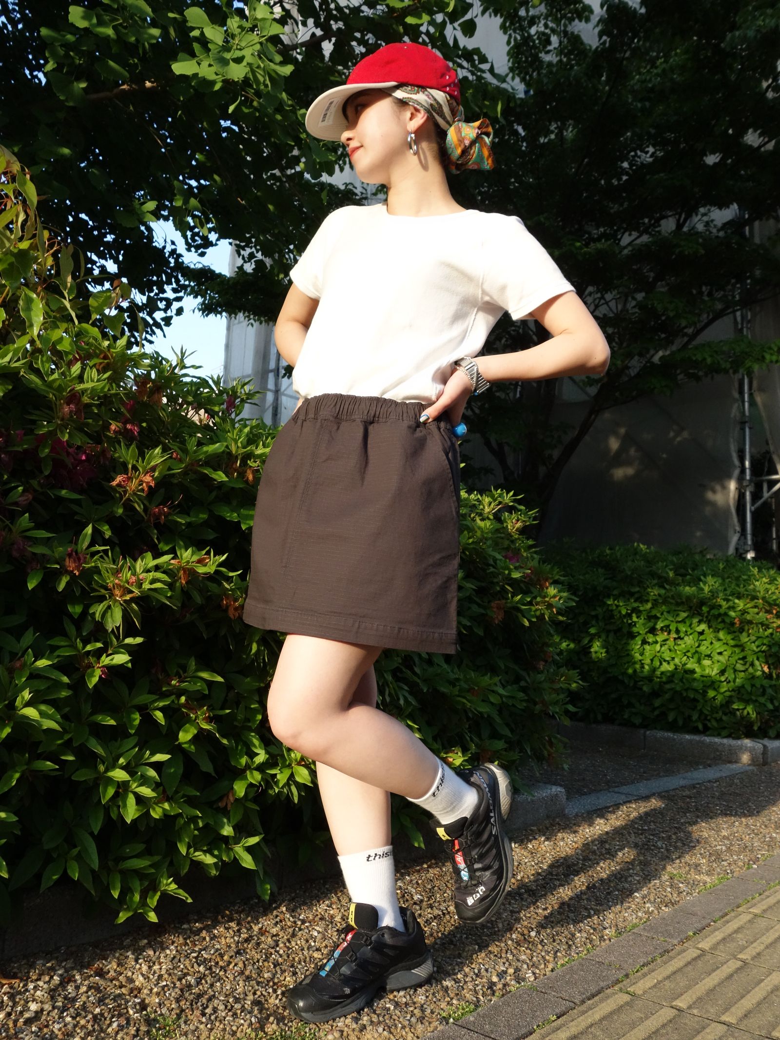 POP Sophie Zip Off Skirt Anthracite / ジップアップ スカート