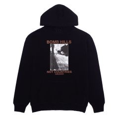 GX1000 BOMB HILLS NOT COUNTRIES HOODIE / BLACK / BROWN FONT (ジーエックスセン フーディ/スウェット)