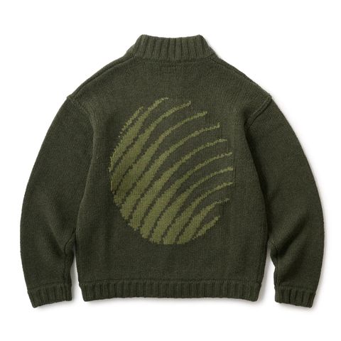 Hellrazor LOGO FULL ZIP KNIT - GREEN