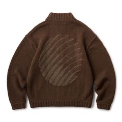Hellrazor LOGO FULL ZIP KNIT - BROWN / ニット