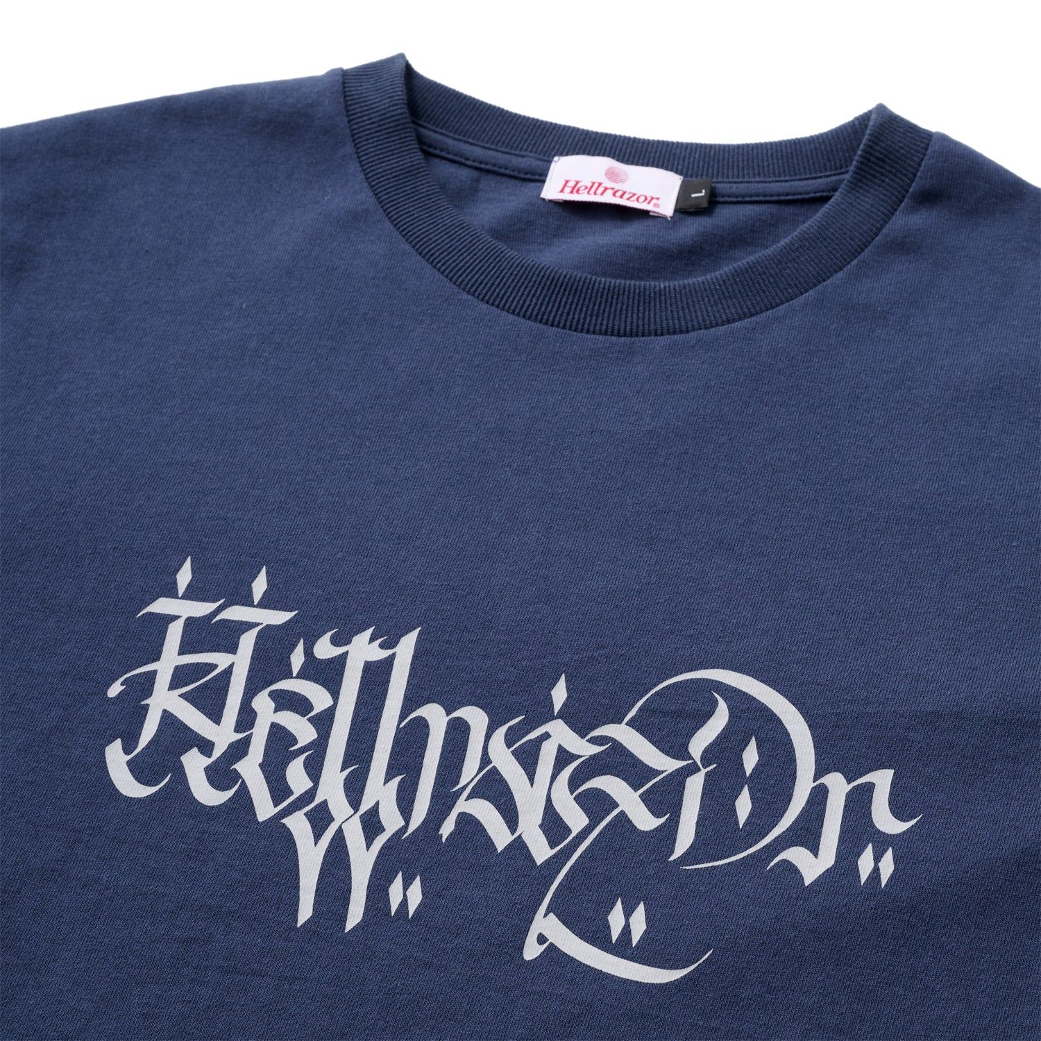 LETTER SHIRT - NAVY HELLRAZOR®︎ MOZYSKEY COLLECTION  / Tシャツ