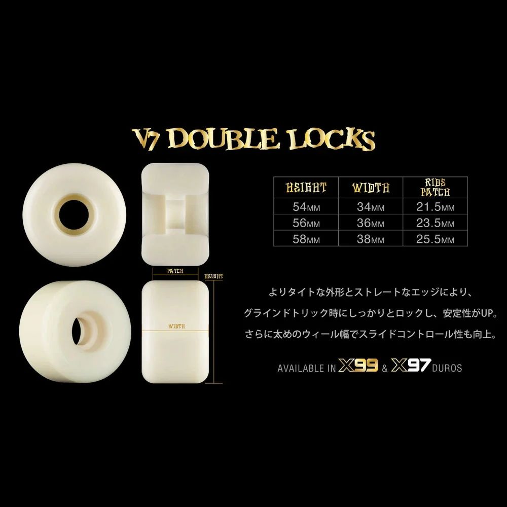 56mm X-FORMULA DOUBLE LOCKS V7 99A WHEELS Black