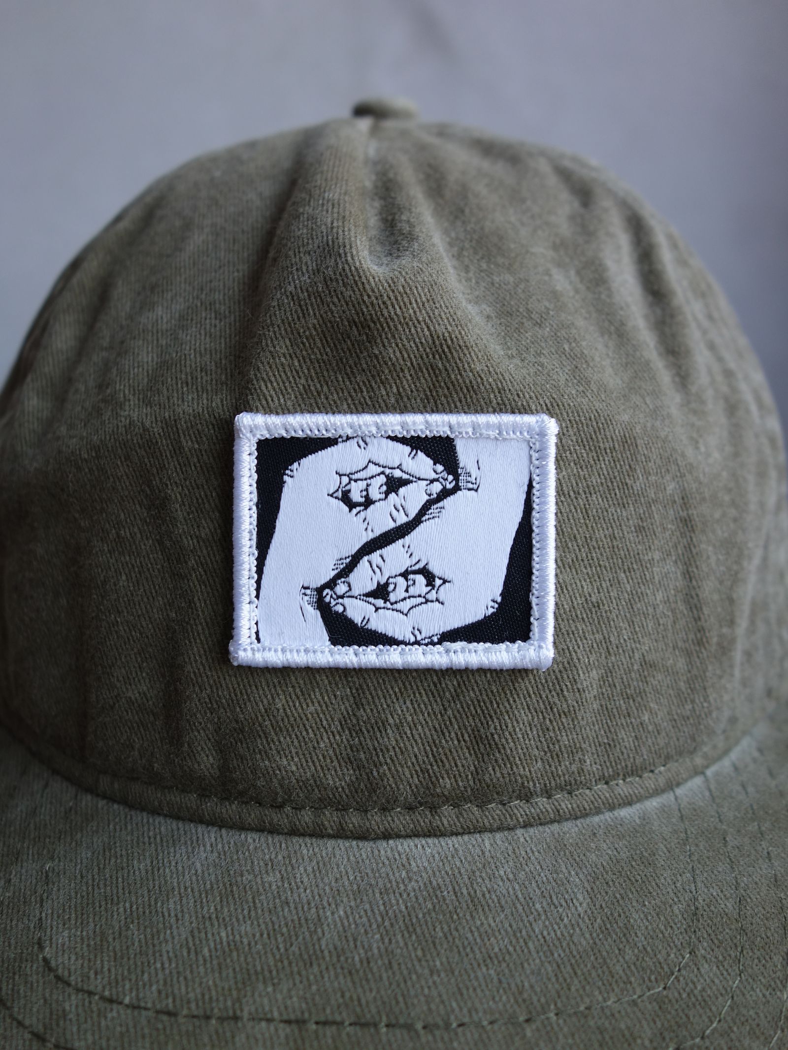 HANDS - WASHED DAD HAT - Olive green  / キャップ