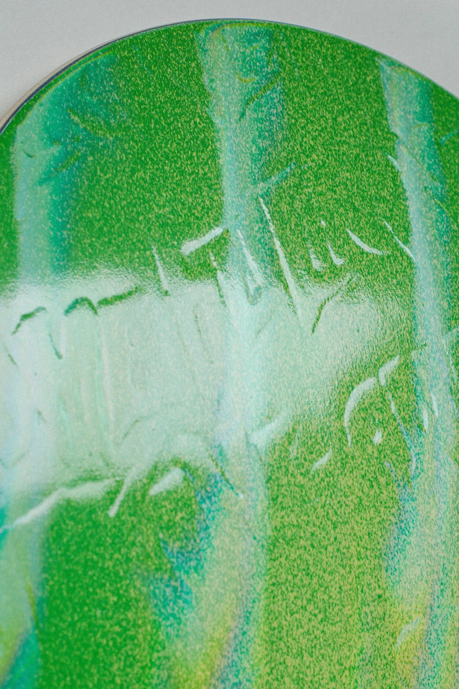Neon Green Stamp Embossed 8.18 / スケボー デッキ