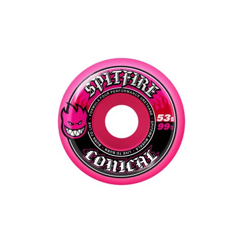 Spitfire Formula Four Conical 99DU Wheel 53mm ( Pink )