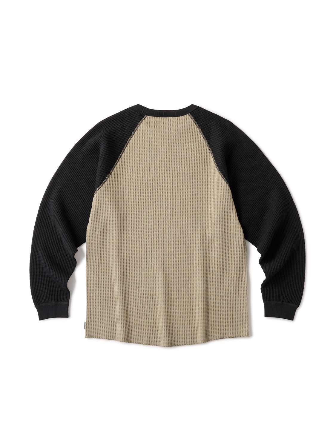 WAFFLE LS SHIRT - ( BLACK/ARMY GREEN )
