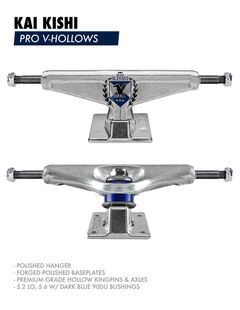 KAI KISHI PRO V-HOLLOWS POLOSHED/FORGED POLISHED W/ CLEAR  PURPLE BUSHING | 5.0 軽量 HI | シルバー