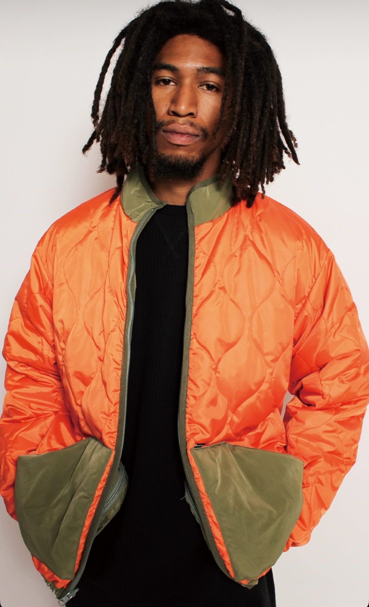 REVERSIBLE ARMY CARGO PUFF JACKET ARMY GREEN / ジャケット