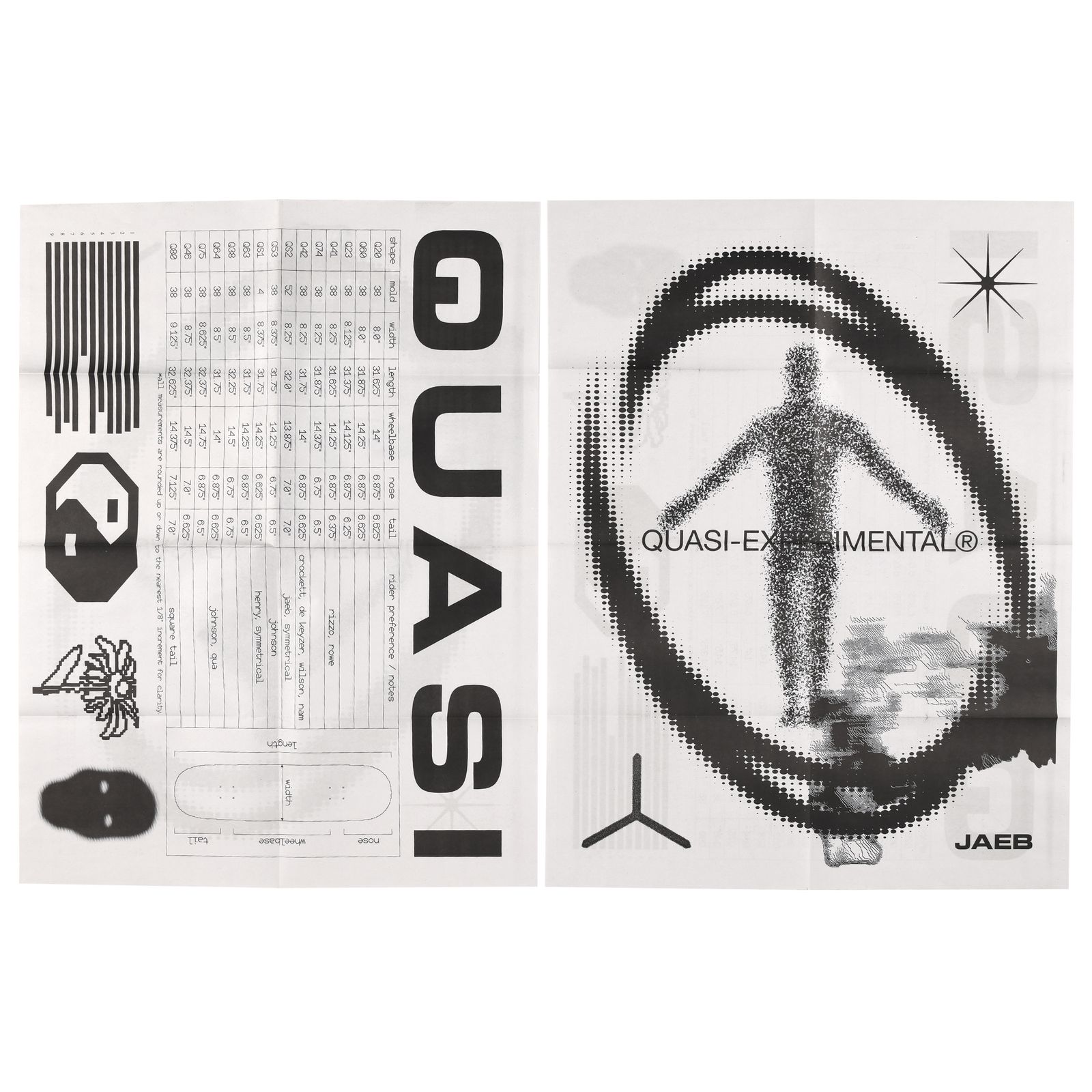 QUASI SKATEBOARDS - Jaeb 'Window' Pro Deck 8.25 x 31.625