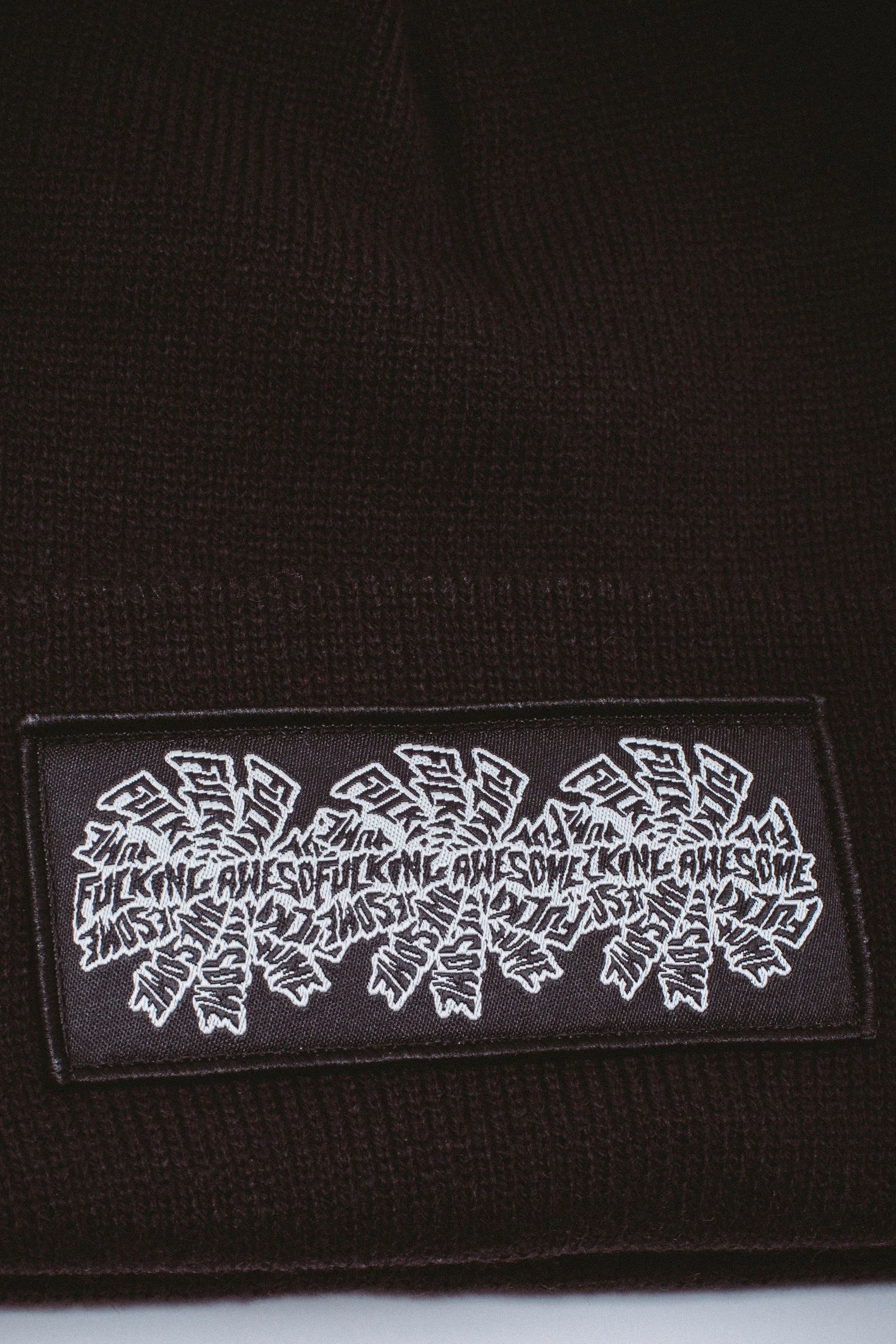 FUCKING AWESOME Three Spiral Edge Stitch Beanie Black / Burgundy Heather / ビーニー