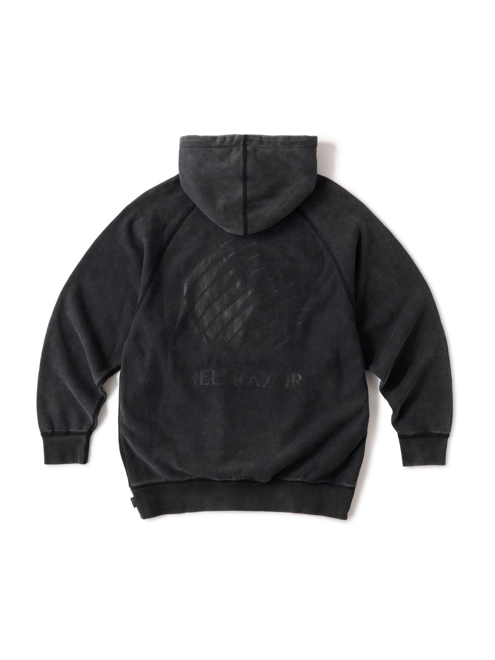 LOGO GARMENT DYE HOODIE - BLACK DYE / パーカー フーディー