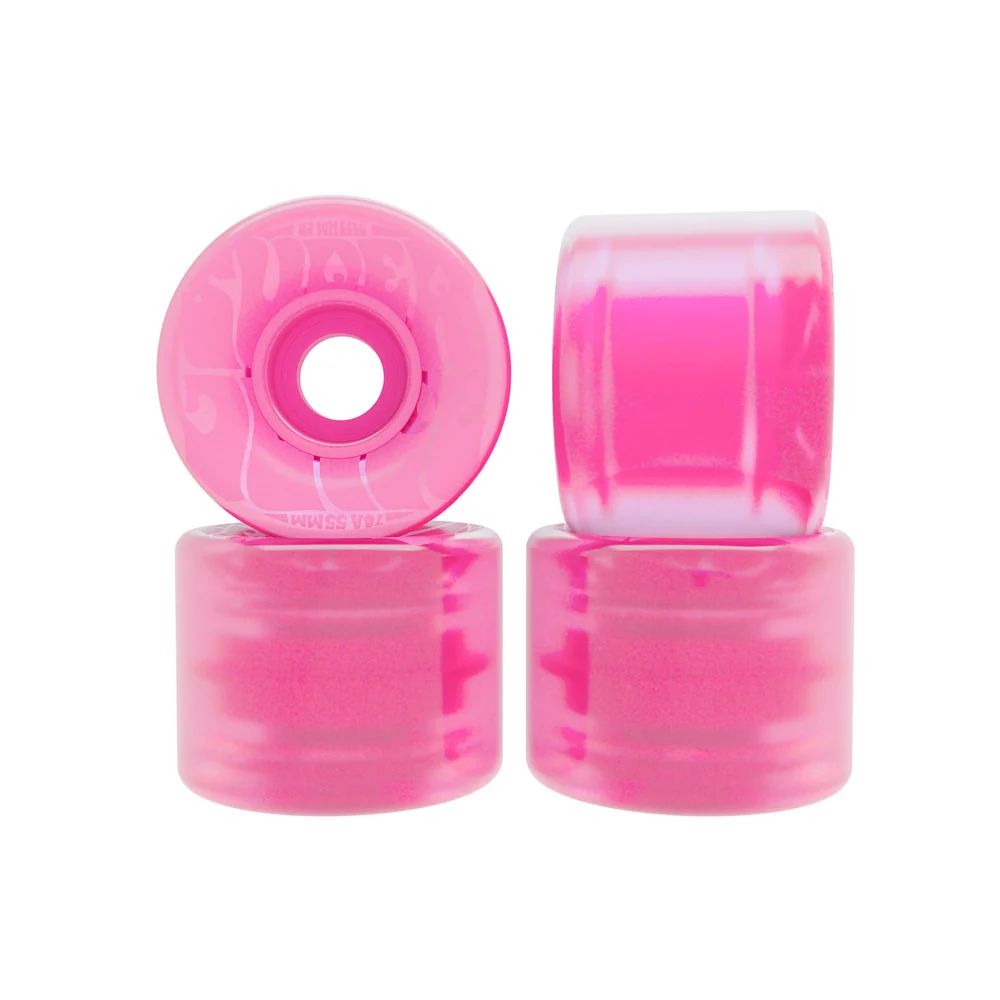 55mm BUBBLE GUM MINI SUPER JUICE TRANS PINK 78A SKATEBOARD WHEELS | ピンク