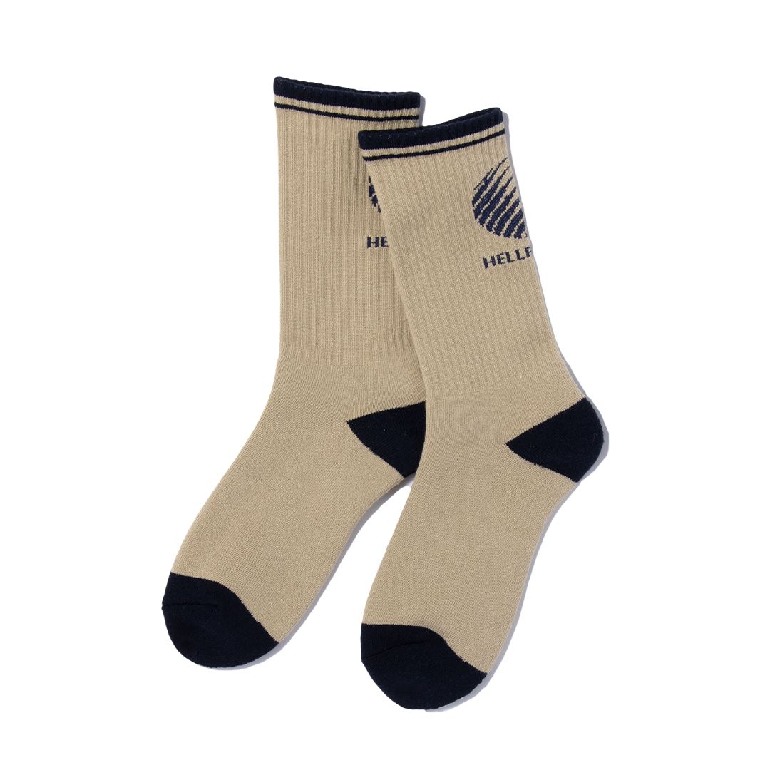 LOGO SOX ( BEIGE / NAVY ) / ソックス