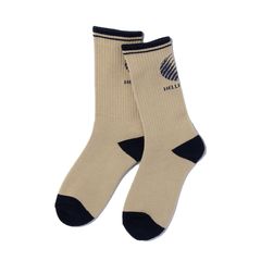 LOGO SOX ( BEIGE / NAVY ) / ソックス