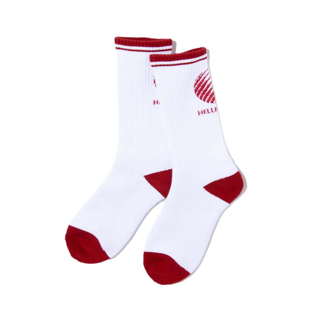 LOGO SOX ( WHITE / RED ) / ソックス
