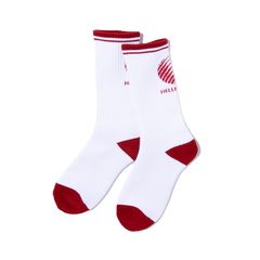 LOGO SOX ( WHITE / RED ) / ソックス
