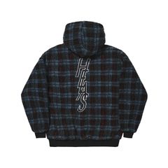 OCARO REVERSIBLE CHECKERED FULL ZIP JACKET NAVY/BLACK / リバーシブルジップジャケット