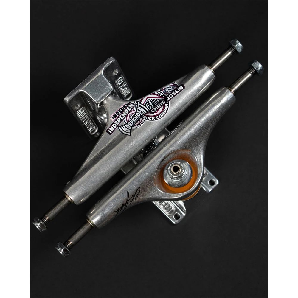 144 FORGED TITANIUM JOSLIN STICKER SLAP POLISHED SILVER STANDARD TRUCKS（Stage11） | シルバー