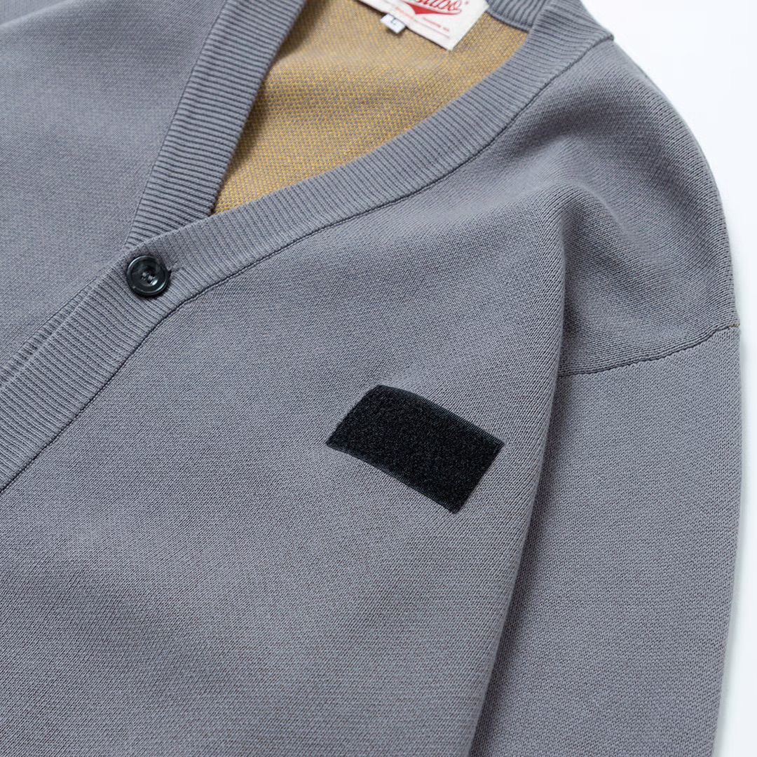 Daily Motifs Cotton Cardigan (RUTSUBO×yoshi47 ) / ニット カーディガン(Gray)