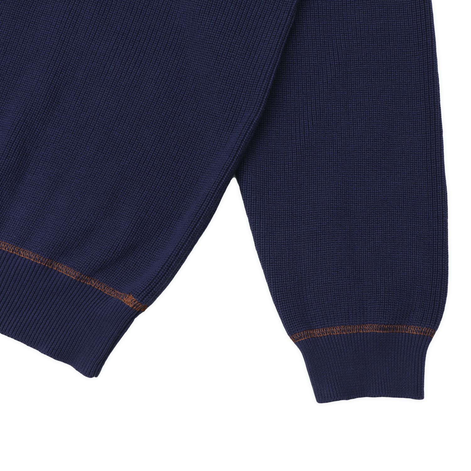 Overlocked Organic Knit Sweater Navy / セーター
