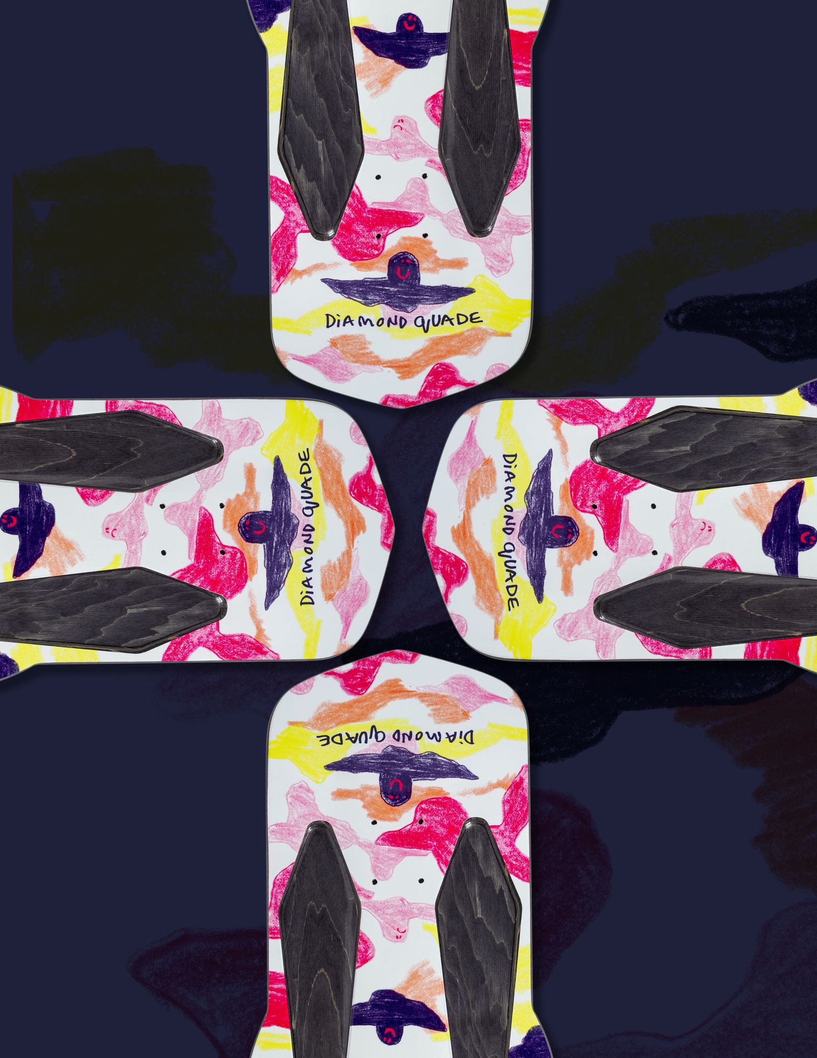 KROOKED x SKATE SHOP DAY 2026 DIAMOND QUADE BEAMER DECK (10.75 x 33.95inch) / スケボーデッキ