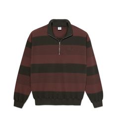 HALF ZIP LS SHIRT PIQUE DIRTY BLACK/BROWNSTONE / ジップ