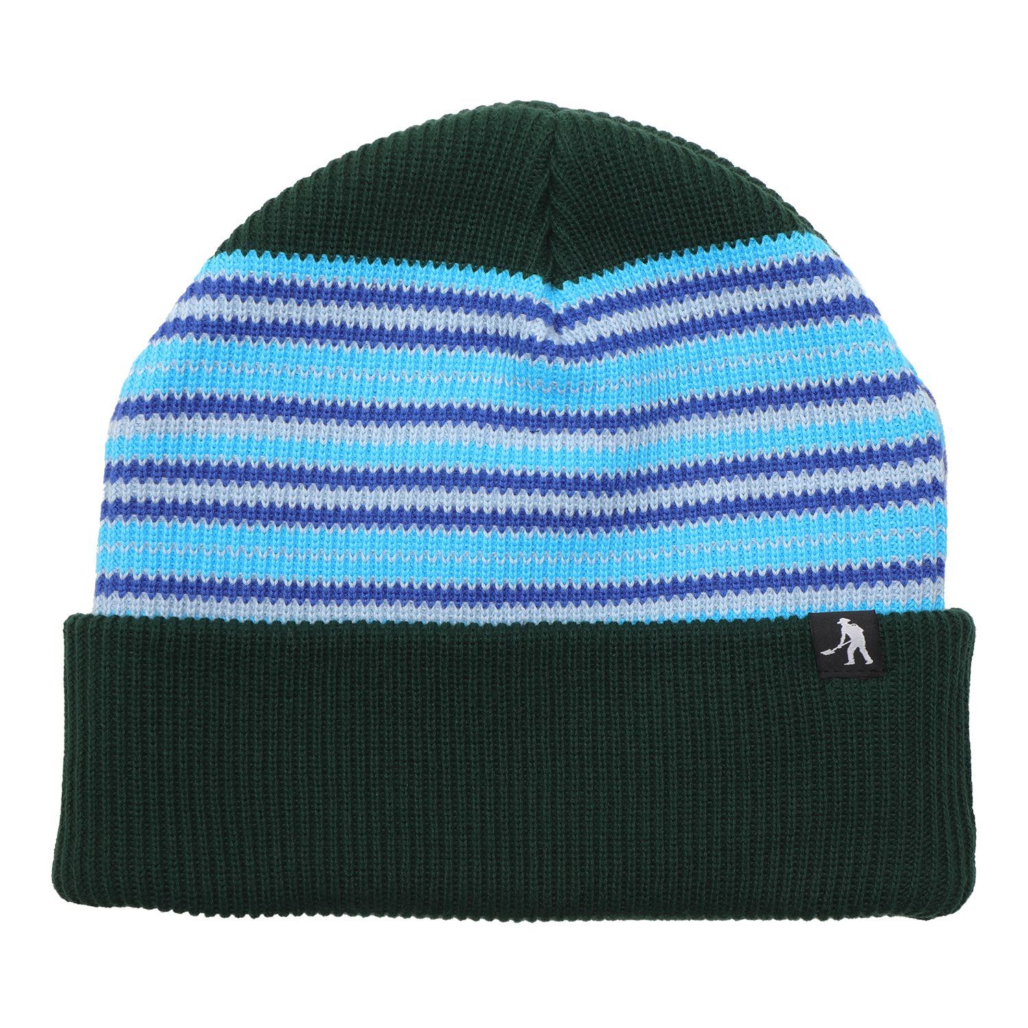 Striped Organic Knit Beanie Dark Jade / ビーニー