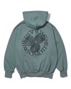 Slap Logo Harf Zip Hoddie Olive / パーカー