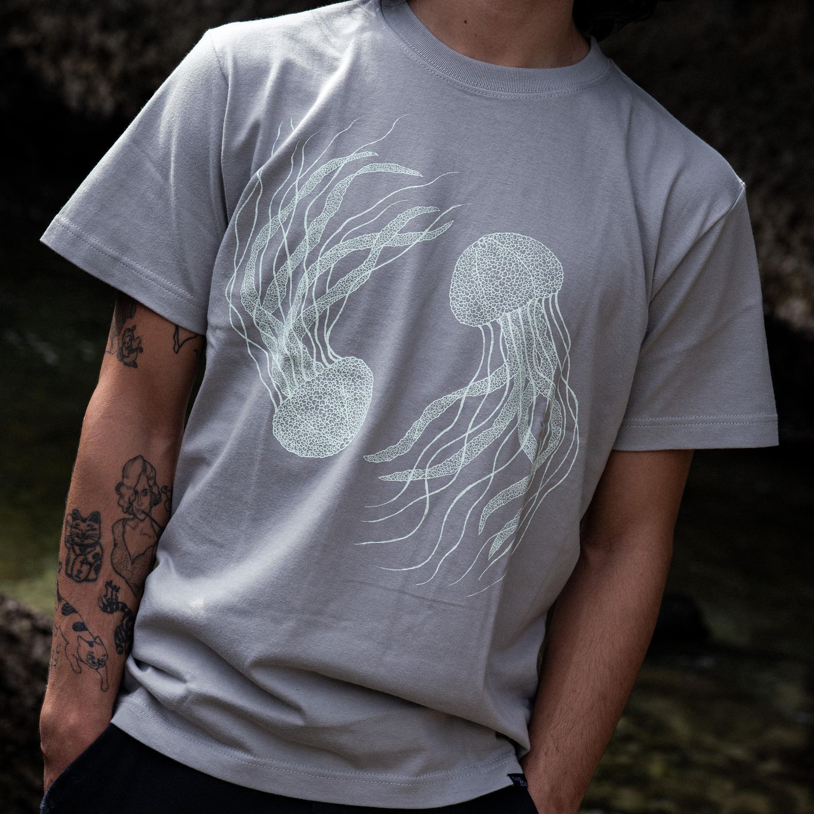 KURAGE T-SHIRTS ( SILVER GREY ) / Tシャツ