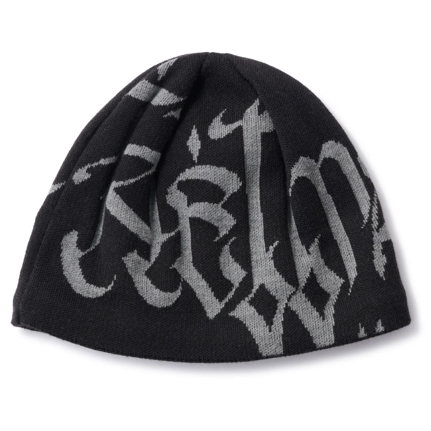 LETTER BEANIE - BLACK HELLRAZOR®︎ MOZYSKEY COLLECTION  / ビーニー ニット
