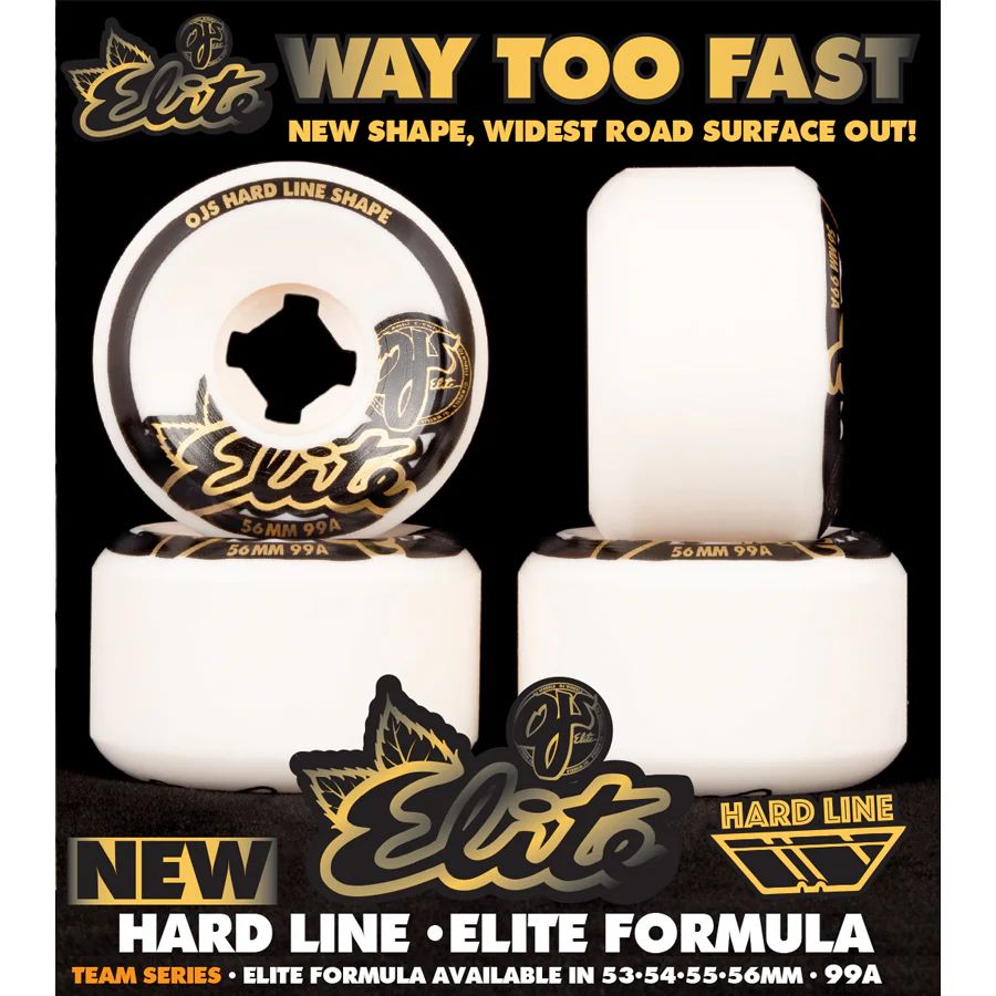 ELITE HARDLINE 99A SKATEBOARD WHEELS 53mm / ウィール