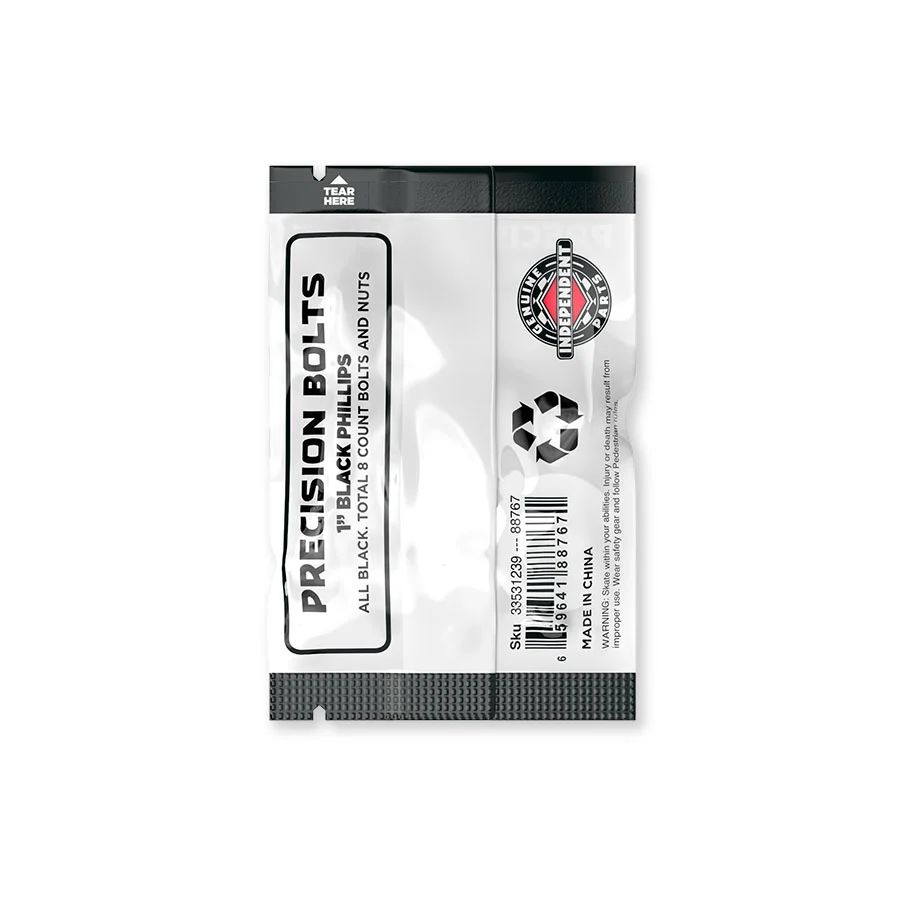 GENUINE PARTS 1" PHILLIPS HARDWARE BLK | 1インチ プラス | ブラック | ハードウェア (ナット+ボルト)