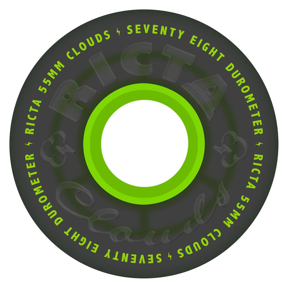 CLOUDS TRANSPARENT BLK/GRN | 78A (ソフト) 55MM | ブラック/グリーン