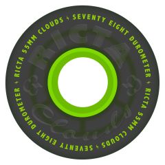 CLOUDS TRANSPARENT BLK/GRN | 78A (ソフト) 55MM | ブラック/グリーン