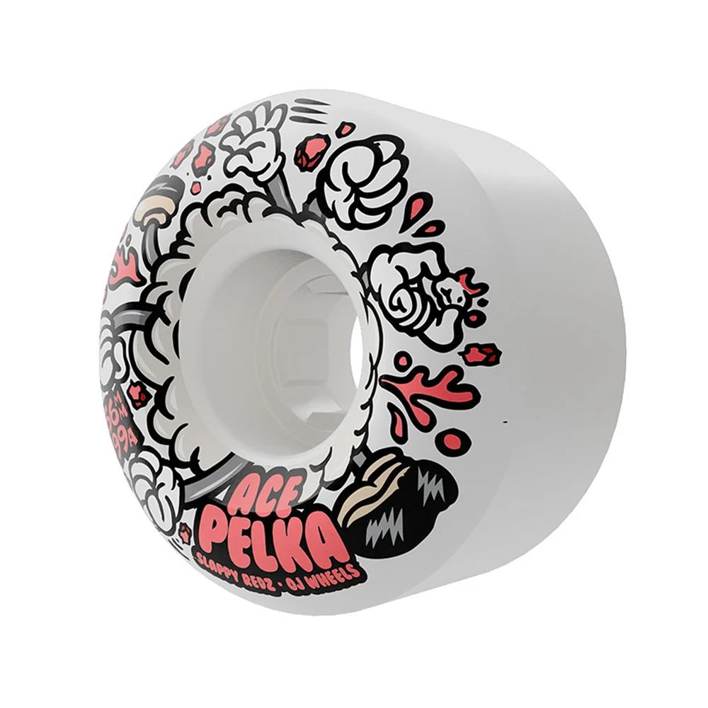 56mm ACE PELKA SLAPPY REDZ 2 ELITE CHUBBIES WHITE 99A SKATEBOARD WHEELS | | ホワイト