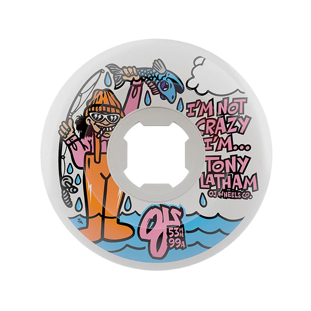 53mm TONY LATHAM ELITE FULL COMBO WHITE 99A SKATEBOARD WHEELS| | ホワイト