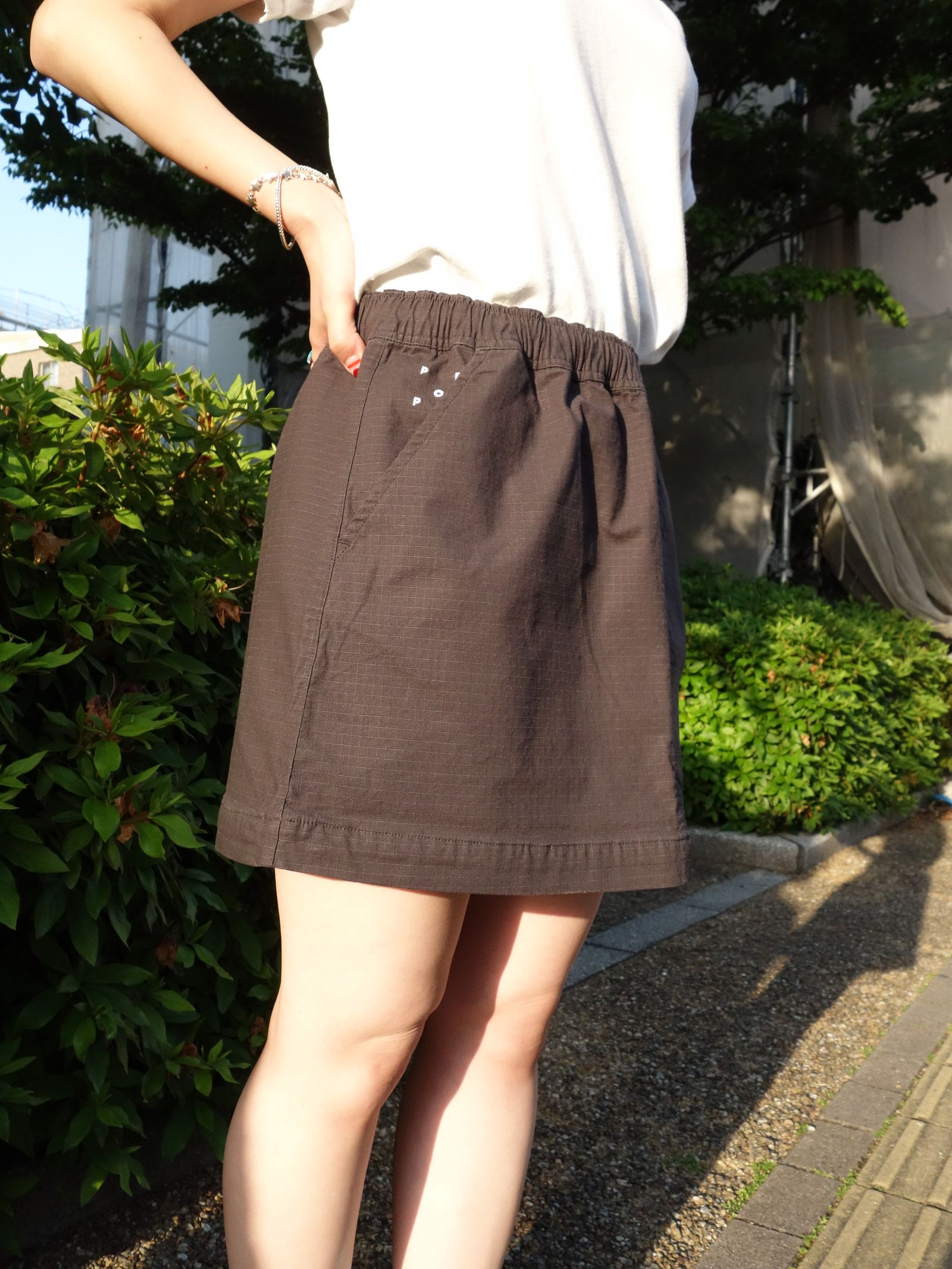 POP Sophie Zip Off Skirt Anthracite / ジップアップ スカート