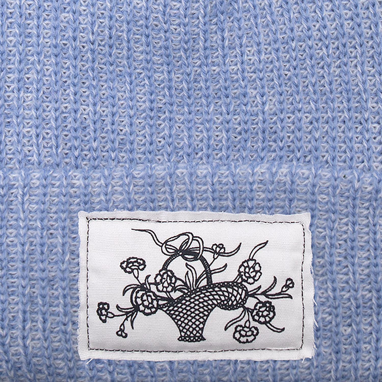 Edible Flowers Beanie Blue/White Speckle / ビーニー