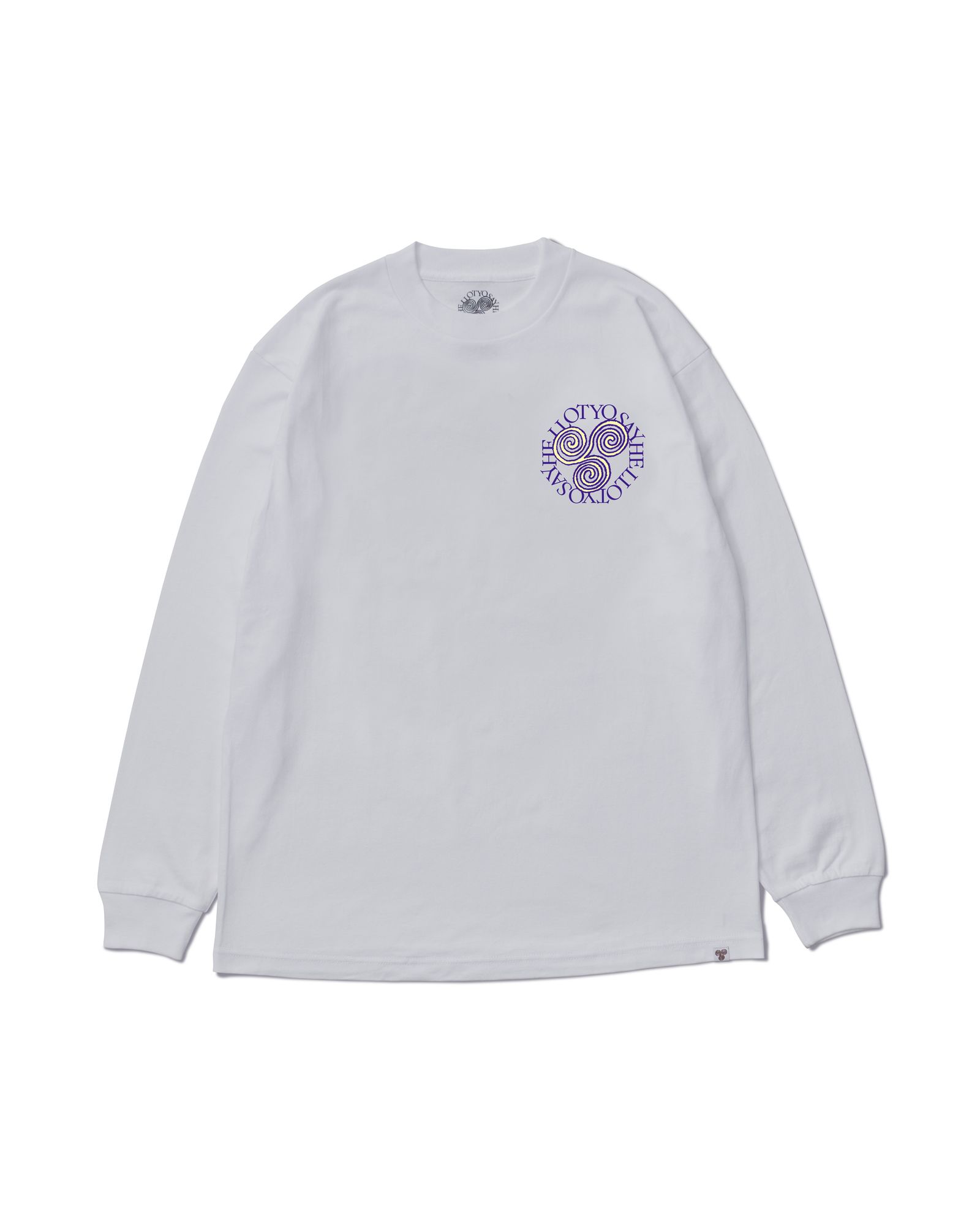 Pigment Slap Logo LS Tee (White) / 長袖シャツ