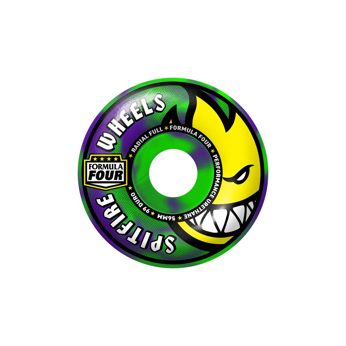 Formula Four RADIAL FULL | 99DU (ハード) 56mm | グリーン/パープル