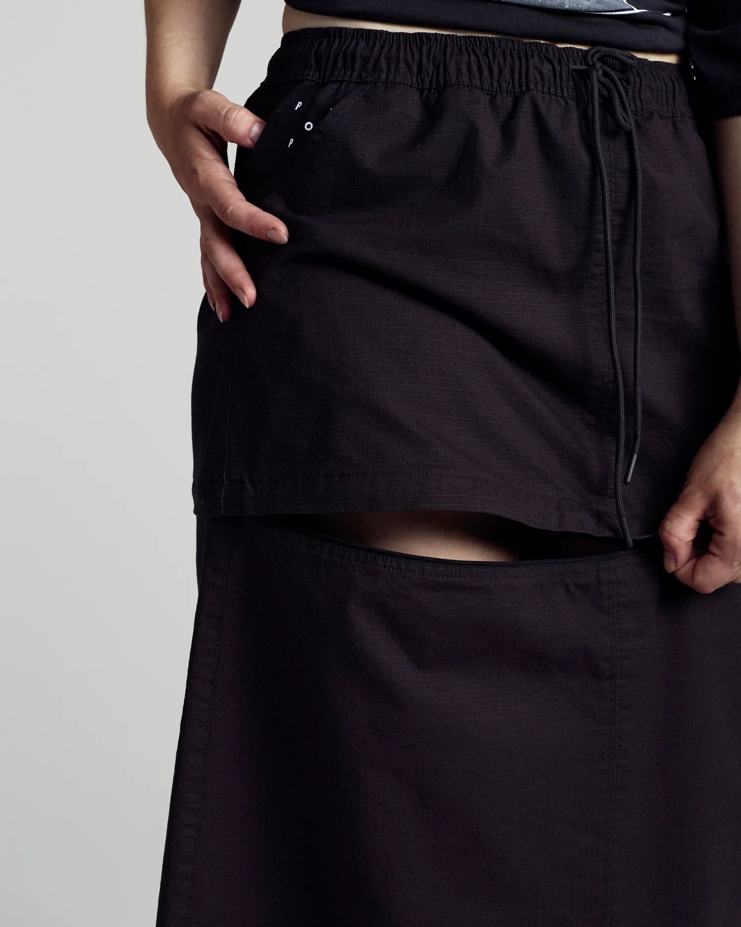 POP Sophie Zip Off Skirt Anthracite / ジップアップ スカート