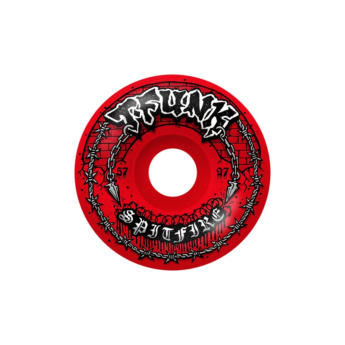 Spitfire Formula Four T-Funk Raw Radial Full 97DU Wheel 57mm