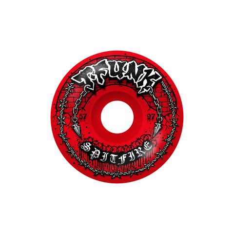 Spitfire Formula Four T-Funk Raw Radial Full 97DU Wheel 57mm