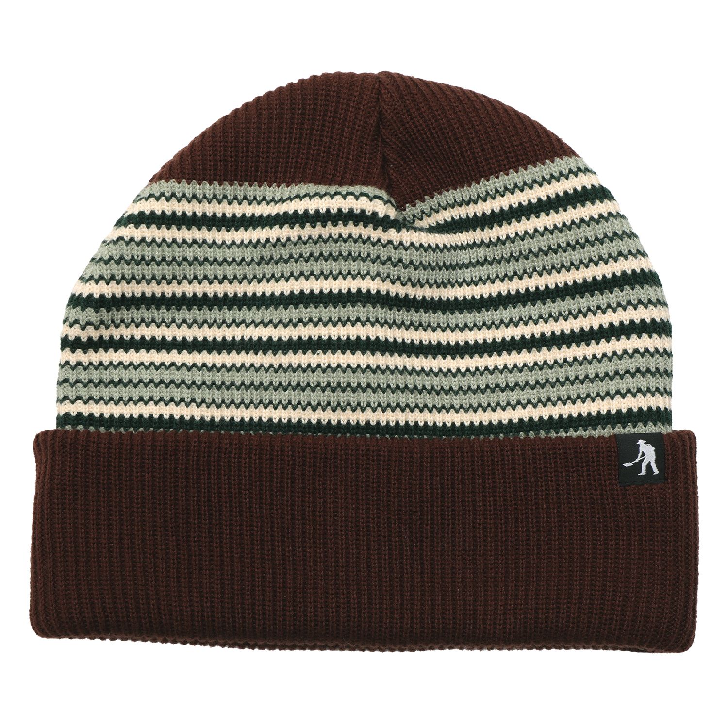 Striped Organic Knit Beanie Choc / ビーニー