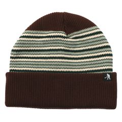 Striped Organic Knit Beanie Choc / ビーニー