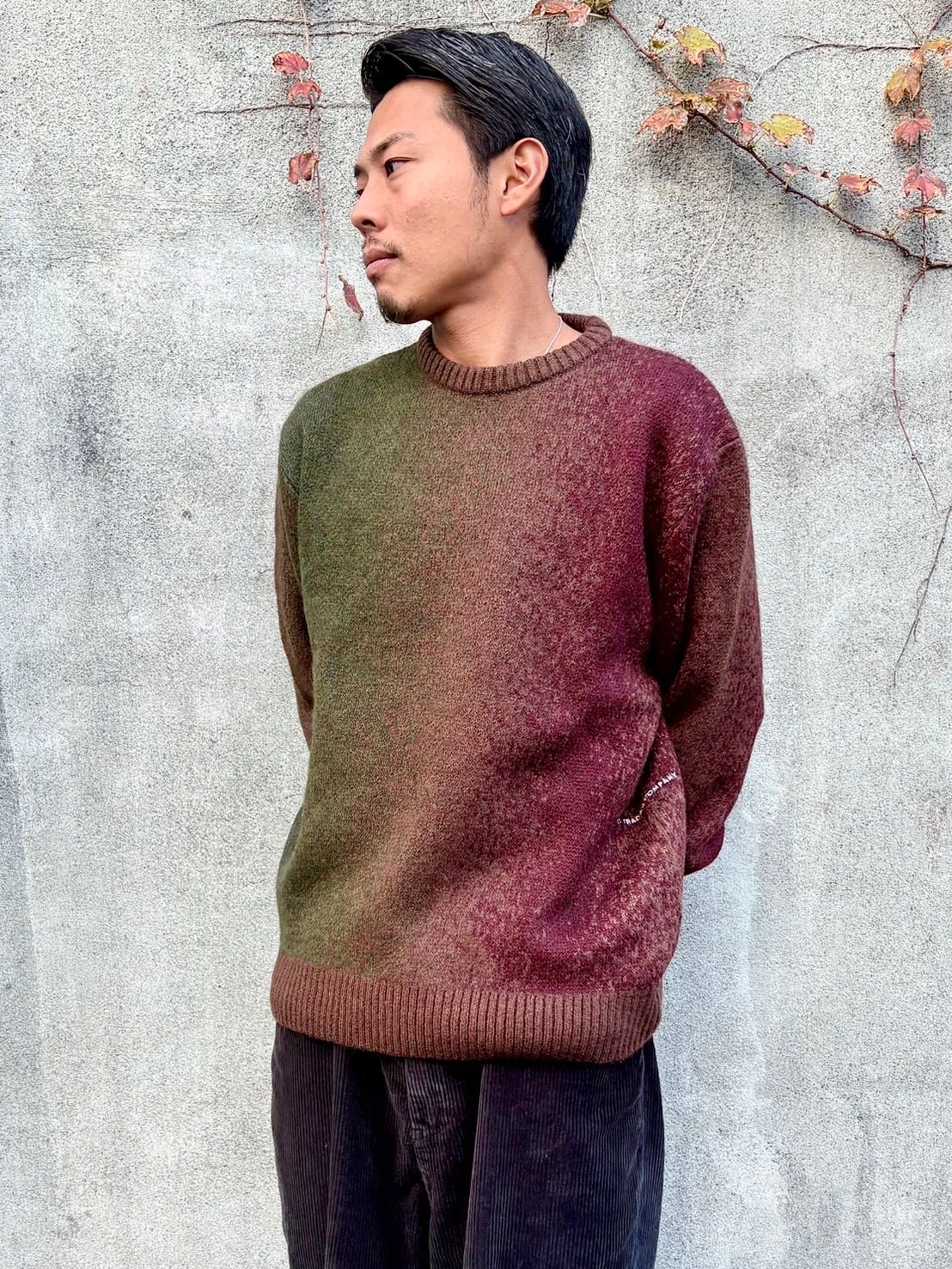 Pop Mohair Striped Knitted Crewneck Multicolour / セーター