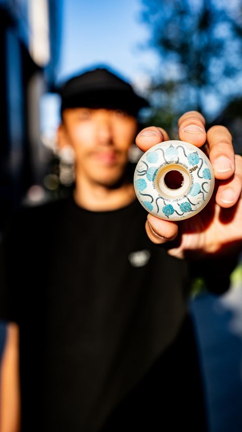 KAZUAKI YAKUSHIJIN  "GHOST" ART BY WOODBRAIN ROUND SHAPE | 101A (ハード) 53mm | ホワイト