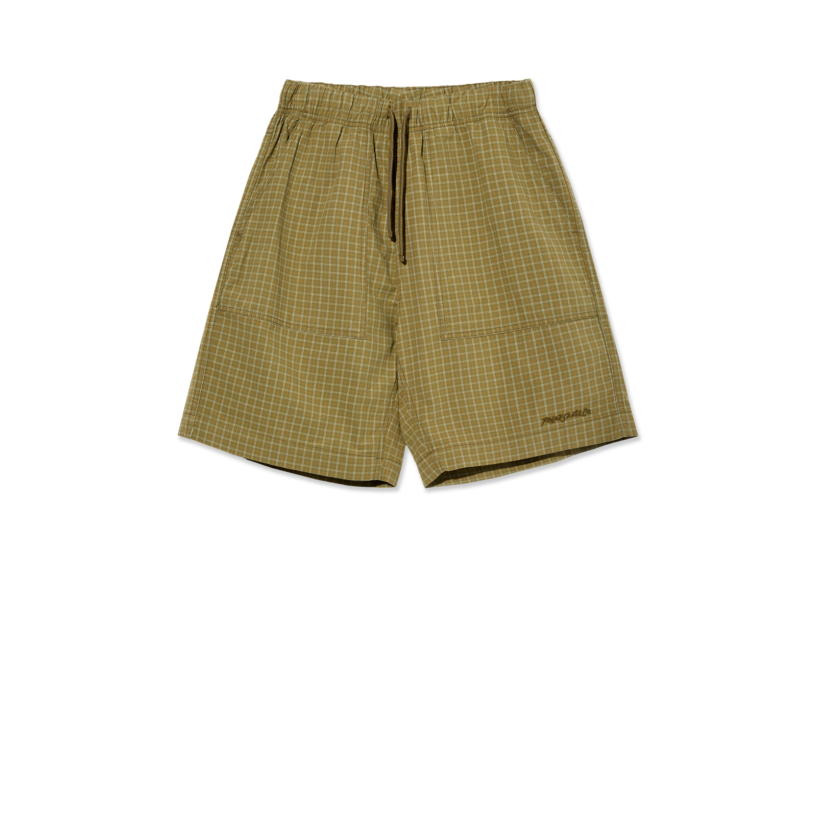 Hike Shorts Cotton ( Olive Check ) / ショーツ 半ズボン