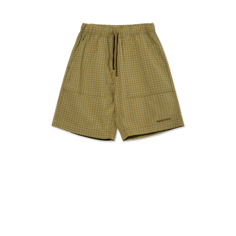 Hike Shorts Cotton ( Olive Check ) / ショーツ 半ズボン